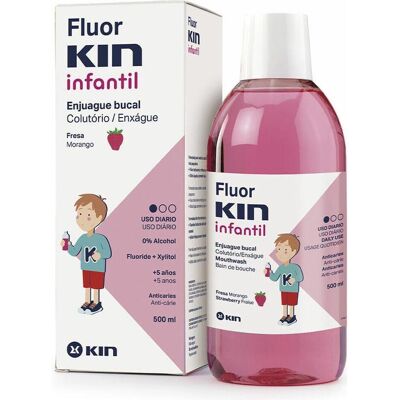 Kin Fluorkin Infantil Anti-Karies-Mundwasser - Erdbeere - 500ml Kin Fluorkin Infantil Anti-Karies-Mundwasser - Erdbeere - 500ml