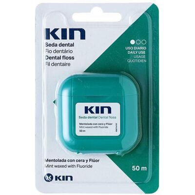 KIN, Zahnseide, floss with fluor mint 50 ml (50 m) KIN, Zahnseide, floss with fluor mint 50 ml (50 m)