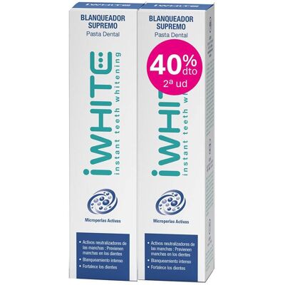 iWhite, Zahnpasta, Supreme Whitening Zahnpasta, 2er-Packung x 75 ml (75 ml) iWhite, Zahnpasta, Supreme Whitening Zahnpasta, 2er-Packung x 75 ml (75 ml)