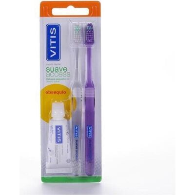 Vitis, Handzahnbürste, Doppelset Den Access Soft Zahnbürste Zahnpasta (Weich, 2x) Vitis, Handzahnbürste, Doppelset Den Access Soft Zahnbürste Zahnpasta (Weich, 2x)
