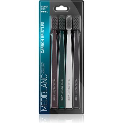 Mediblanc, Handzahnbürste, - Toothbrush with carbon bristles 4 pcs (Weich, 4x) Mediblanc, Handzahnbürste, - Toothbrush with carbon bristles 4 pcs (Weich, 4x)