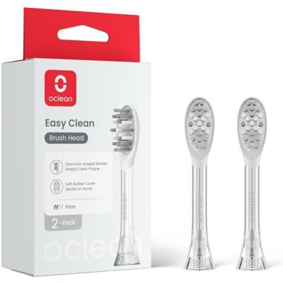 Clean, Zahnbürstenkopf, oclean Ersatz-Zahnbürste C04000418 Brush Head Easy 2er-Pack grau (2x) Clean, Zahnbürstenkopf, oclean Ersatz-Zahnbürste C04000418 Brush Head Easy 2er-Pack grau (2x)