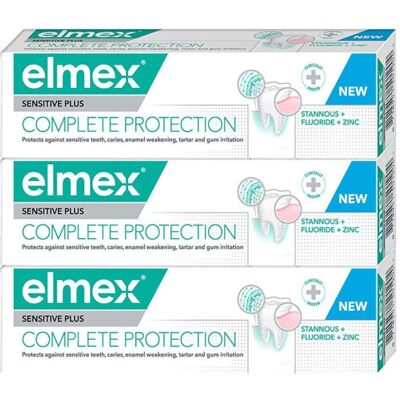 Elmex Modell 3x75 ml Vollschutz Zahnpasta - Zahnpasta Elmex Modell 3x75 ml Vollschutz Zahnpasta - Zahnpasta