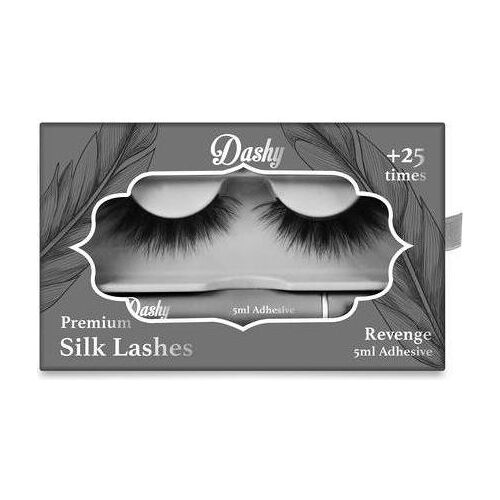 Dashy, Künstliche Wimpern, Premium Silk Lashes + 5 ml Adhesive Revenge (Künstliche Wimpern)
