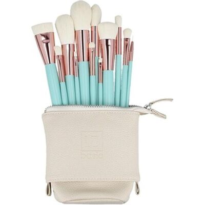 Ilu, Schminkpinsel, Basic Set 12 Makeup Brushes with Turquoise Bag (Set) Ilu, Schminkpinsel, Basic Set 12 Makeup Brushes with Turquoise Bag (Set)