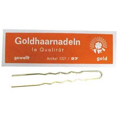 Cosmetic, Haarklammer + Haarclips, Haarnadeln 250 g 65 x 1,2 mm gold gewellt (65 Stk.) Cosmetic, Haarklammer + Haarclips, Haarnadeln 250 g 65 x 1,2 mm gold gewellt (65 Stk.)