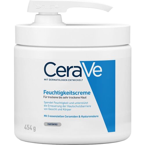CeraVe, Bodylotion, Feuchtigkeitscreme: Reichhaltige Creme für trockene bis sehr trockene Haut für Gesicht und Körper (Körpercreme, 454 ml)