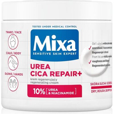 Mixa Urea Cica Repair+ Feuchtigkeitscreme - Creme für Gesicht, Hände & Körper Mixa Urea Cica Repair+ Feuchtigkeitscreme - Creme für Gesicht, Hände & Körper