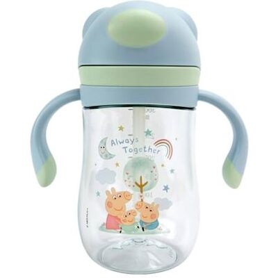 Nuby, Kindergeschirr + Kinderbesteck, - Peppa Pig Evie Straw Cup - Blue - 240 ml Nuby, Kindergeschirr + Kinderbesteck, - Peppa Pig Evie Straw Cup - Blue - 240 ml