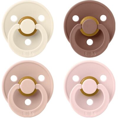 Bibs Schnuller Ivory/Blush/Woodchuck/Blossom - 4er Pack für 0-6 Monate Bibs Schnuller Ivory/Blush/Woodchuck/Blossom - 4er Pack für 0-6 Monate