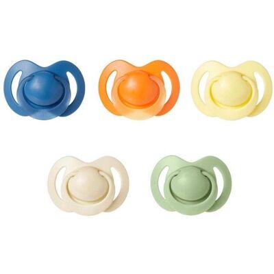 Nuby, Nuggi, 5er-Pack kiefergerechte Schnuller – – Silikon – 18–36 Monate – Mehrfarbig (5x, 18 - 36 Monate) Nuby, Nuggi, 5er-Pack kiefergerechte Schnuller – – Silikon – 18–36 Monate – Mehrfarbig (5x, 18 - 36 Monate)
