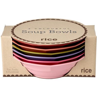 Rice, Kindergeschirr + Kinderbesteck, - Melamine Soup Bowl - Assorted Solid Colors - 600 ml Rice, Kindergeschirr + Kinderbesteck, - Melamine Soup Bowl - Assorted Solid Colors - 600 ml