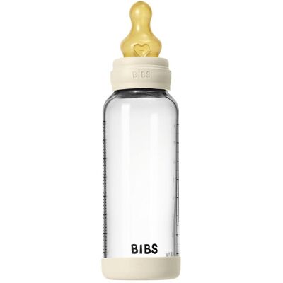 BIBS Baby Glasflasche Medium Flow Elfenbein - Baby Glasflasche BIBS Baby Glasflasche Medium Flow Elfenbein - Baby Glasflasche