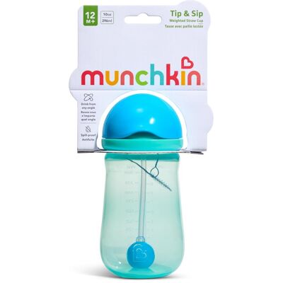 Munchkin, Kindergeschirr + Kinderbesteck, - Tip & Sip Straw Cup - Pink - 296 ml Munchkin, Kindergeschirr + Kinderbesteck, - Tip & Sip Straw Cup - Pink - 296 ml