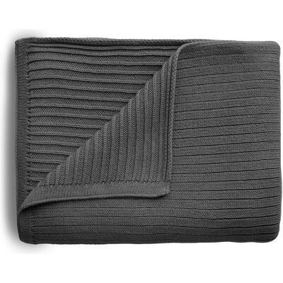 Mushie, Babydecke, decke gestrickt Dark Gray Melange (100 x 80 cm) Mushie, Babydecke, decke gestrickt Dark Gray Melange (100 x 80 cm)