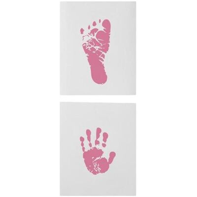 Dooky, Babyerinnerungen, Handabdruck-Set Pink, 12 x 10 cm Dooky, Babyerinnerungen, Handabdruck-Set Pink, 12 x 10 cm