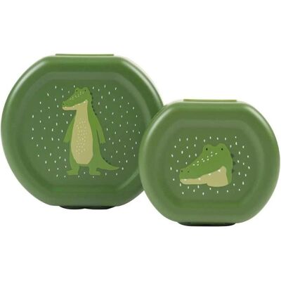 Trixie Baby, Kindergeschirr + Kinderbesteck, Snackbox mit Klickverschluss 2er Set Alligator Trixie Baby, Kindergeschirr + Kinderbesteck, Snackbox mit Klickverschluss 2er Set Alligator