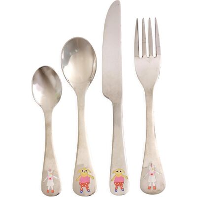 Rice, Kindergeschirr + Kinderbesteck, - Stainless Steel Kids Cutlery Set - Unicorn and Dog Print Rice, Kindergeschirr + Kinderbesteck, - Stainless Steel Kids Cutlery Set - Unicorn and Dog Print