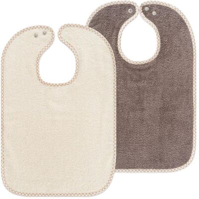 Wörner - Riesen-Lätzchen 2er-Set - Natur - 32x40 cm - Baby Bibs Wörner - Riesen-Lätzchen 2er-Set - Natur - 32x40 cm - Baby Bibs
