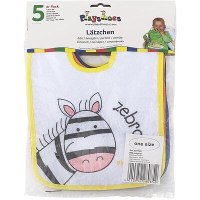 Playshoes Lätzchen 5er Pack - Baby Lätzchen 25x20cm Playshoes Lätzchen 5er Pack - Baby Lätzchen 25x20cm