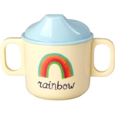 Rice, Kindergeschirr + Kinderbesteck, - Melamine 2 Handle Baby Cup with ABC Print - Blue - 250 ml Rice, Kindergeschirr + Kinderbesteck, - Melamine 2 Handle Baby Cup with ABC Print - Blue - 250 ml