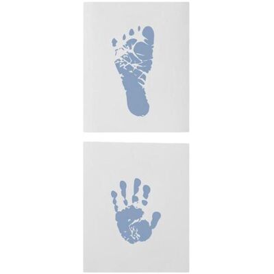 Dooky, Babyerinnerungen, Hand- und Fussabdruck-Set Blau, 12 x 10 cm Dooky, Babyerinnerungen, Hand- und Fussabdruck-Set Blau, 12 x 10 cm