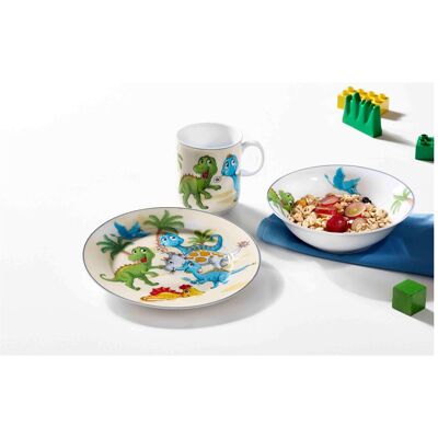 Ritzenhoff & Breker, Kindergeschirr + Kinderbesteck, Dino Kindergeschirr mit Platzset Ritzenhoff & Breker, Kindergeschirr + Kinderbesteck, Dino Kindergeschirr mit Platzset