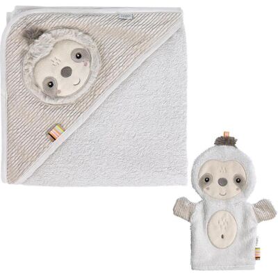 Fehn, Babybadetuch, Kapuzenbadetücher & Handtücher 2-tlg. Bade-Set - Kapuzenbadetuch & Waschhandschuh (80 x 80 cm) Fehn, Babybadetuch, Kapuzenbadetücher & Handtücher 2-tlg. Bade-Set - Kapuzenbadetuch & Waschhandschuh (80 x 80 cm)