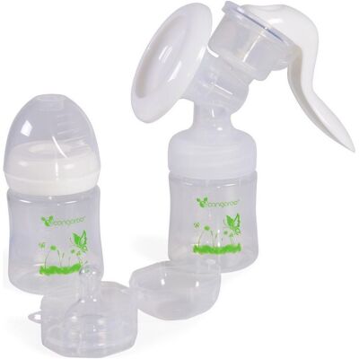 Cangaroo manuelle Milchpumpe Delicate - 2x150ml Flaschen, Gruppe 0+ Cangaroo manuelle Milchpumpe Delicate - 2x150ml Flaschen, Gruppe 0+