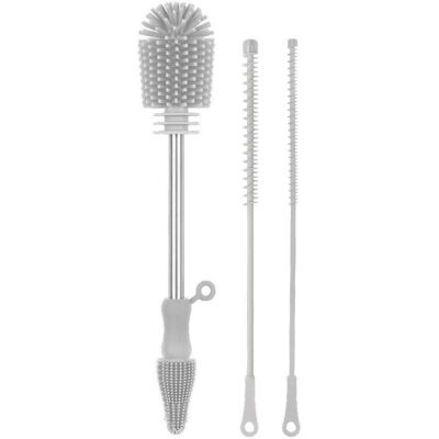 Haakaa - Two-Sided Silicone Brush - Hellgrau - Reinigungsbürsten Set Haakaa - Two-Sided Silicone Brush - Hellgrau - Reinigungsbürsten Set