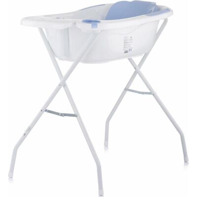Chipolino Vela 87cm Blaue Babybadewanne mit Matte und Ständer Chipolino Vela 87cm Blaue Babybadewanne mit Matte und Ständer