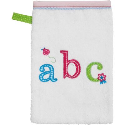 Zewi, Babybadetuch, Waschhandschuh rose abc Zewi, Babybadetuch, Waschhandschuh rose abc