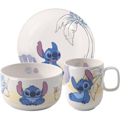 Villeroy & Boch Kindergeschirr + Kinderbesteck, Disney Stitch Kindergeschirr-Set Villeroy & Boch Kindergeschirr + Kinderbesteck, Disney Stitch Kindergeschirr-Set