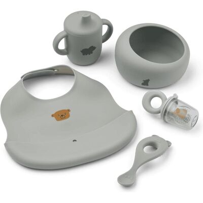 Liewood, Kindergeschirr + Kinderbesteck, Mileah Baby MahlzeitGeschenkset Dove Liewood, Kindergeschirr + Kinderbesteck, Mileah Baby MahlzeitGeschenkset Dove