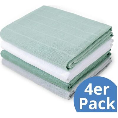 Makian, Pucktuch + Nuscheli, Mullwindel / Mulltuch 4er Pack 70 x 70 (70 x 70 cm) Makian, Pucktuch + Nuscheli, Mullwindel / Mulltuch 4er Pack 70 x 70 (70 x 70 cm)