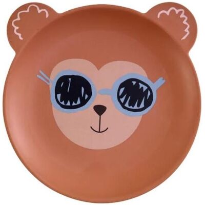 Rice, Kindergeschirr + Kinderbesteck, - Kids Plate - Monkey Print - Mat Finish Rice, Kindergeschirr + Kinderbesteck, - Kids Plate - Monkey Print - Mat Finish