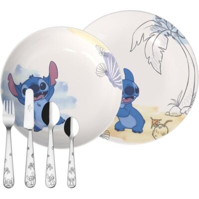 Villeroy & Boch Kindergeschirr + Kinderbesteck, Disney Stitch Ess-Set Villeroy & Boch Kindergeschirr + Kinderbesteck, Disney Stitch Ess-Set