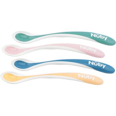 Nûby Babylöffel - Wärmesensitive Farbänderung - Tiefe Spitze - Easy Grip - Baby Besteck Nûby Babylöffel - Wärmesensitive Farbänderung - Tiefe Spitze - Easy Grip - Baby Besteck