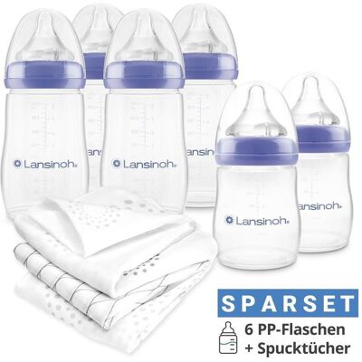 Lansinoh, Babyflasche, Babyflaschen 9-tlg. PP-Flaschen-Set mit NaturalWave Trinksauger Lansinoh, Babyflasche, Babyflaschen 9-tlg. PP-Flaschen-Set mit NaturalWave Trinksauger