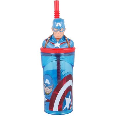 Stor, Kindergeschirr + Kinderbesteck, Avengers Captain America 3D Figur (360 ml) - Trinkbecher Stor, Kindergeschirr + Kinderbesteck, Avengers Captain America 3D Figur (360 ml) - Trinkbecher