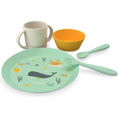 Miniland, Kindergeschirr + Kinderbesteck, Mealset Ocean Miniland, Kindergeschirr + Kinderbesteck, Mealset Ocean