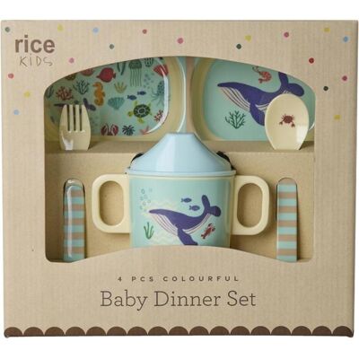 Rice, Kindergeschirr + Kinderbesteck, Blue Ocean Rice, Kindergeschirr + Kinderbesteck, Blue Ocean