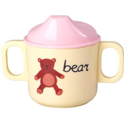 Rice, Kindergeschirr + Kinderbesteck, - Melamine 2 Handle Baby Cup with ABCPrint - Pink - 250 ml Rice, Kindergeschirr + Kinderbesteck, - Melamine 2 Handle Baby Cup with ABCPrint - Pink - 250 ml
