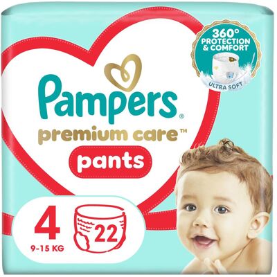 Pampers Premium Care 4 Grösse Windeln-Höschen, 22 Hosen, 9-15kg (Gr. 4, Tragepack, 22 Stk.) Pampers Premium Care 4 Grösse Windeln-Höschen, 22 Hosen, 9-15kg (Gr. 4, Tragepack, 22 Stk.)