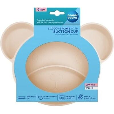 Canpol babies Bär geteilte Platte - 51/401 - Kindertafelgeschirr für Kleinkinder Canpol babies Bär geteilte Platte - 51/401 - Kindertafelgeschirr für Kleinkinder