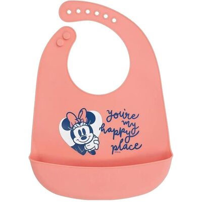 Stor, Lätzchen, Minnie Mouse Heart Full - Silikon Lätzchen - 30 cm Stor, Lätzchen, Minnie Mouse Heart Full - Silikon Lätzchen - 30 cm
