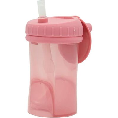 Difrax, Kindergeschirr + Kinderbesteck, Becher mit Strohhalm auslaufsicher Himbeere Difrax, Kindergeschirr + Kinderbesteck, Becher mit Strohhalm auslaufsicher Himbeere