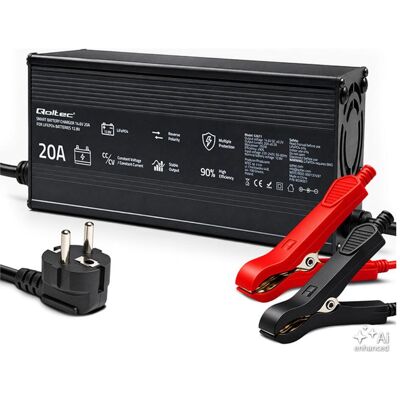 Qoltec, Laderegler, Ładowarka Ładowarka do LiFePO4 12V 20A PF 0.9 Qoltec, Laderegler, Ładowarka Ładowarka do LiFePO4 12V 20A PF 0.9