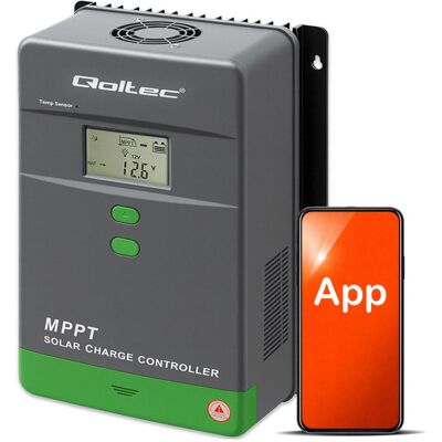Qoltec, Laderegler, MPPT Solar Charge Controller with Temp Sensor 80A 12/24V LCD Bluetooth App GEL LiFePO4 Qoltec, Laderegler, MPPT Solar Charge Controller with Temp Sensor 80A 12/24V LCD Bluetooth App GEL LiFePO4