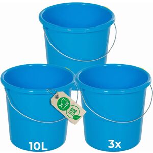Novaliv 3 Stück Eimer 10L Gelb mit Masseinteilung - Putzeimer 10 Liter? 28,5 cm Praktischer Allround, Reinigungsutensil, Blau Novaliv 3 Stück Eimer 10L Gelb mit Masseinteilung - Putzeimer 10 Liter? 28,5 cm Praktischer Allround, Reinigungsutensil, Blau